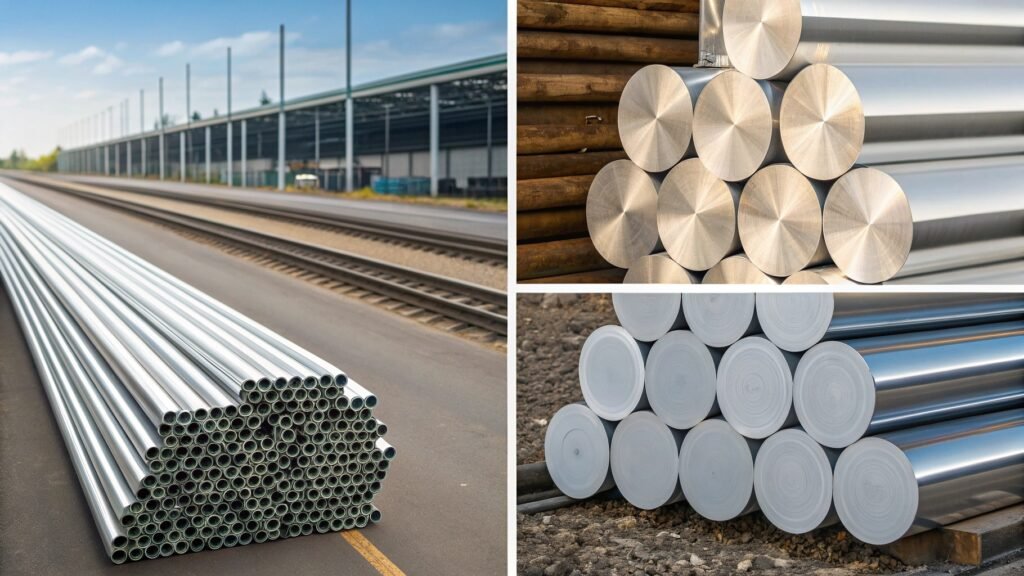 A visual chart or table showing different aluminum alloy series with their common examples and key characteristics, perhaps with icons.